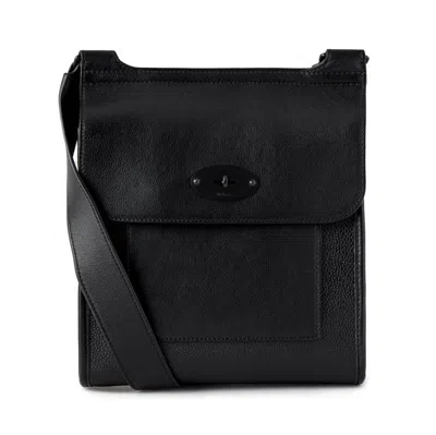 Mulberry Antony Eco Scotchgrain Crossbody In Black