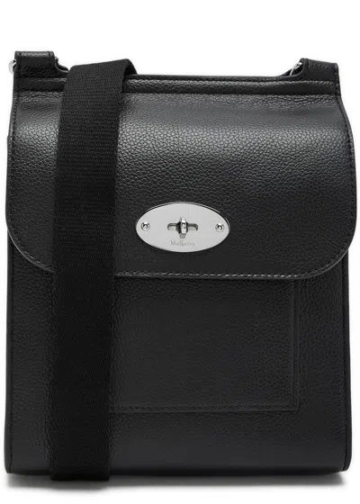 Mulberry Antony Small Grained Leather Cross-body Bag In Black
