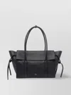 Mulberry Babyswater Textured Leather Shoulder Bag With Side Ties