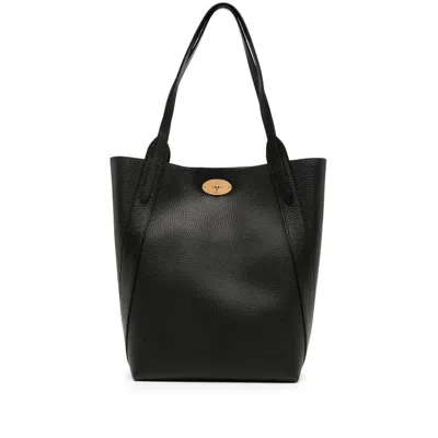 Mulberry North South Bayswater Leather Tote Bag In Black