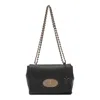 Mulberry Lily Glossy Crossbody Bag In Black