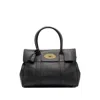 Mulberry Bayswater Black Handbag With Twist-lock Fastening In Grainy Leather Woman In Black