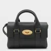 Mulberry Structured Leather Cross-body Bag Top Handle In Black