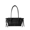 Mulberry Small Bayswater Black Shoulder Bag With Laminated Logo In Leather In Black