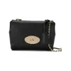Mulberry 'lilly' Black Shoulder Bag With Twist Lock Closure In Black