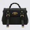 Mulberry Black Leather Mini Alexa Heavy Grain Top Handle Bag In Black