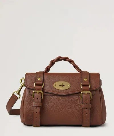 Mulberry Mini Alexa Leather Satchel In Brown