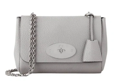 Mulberry Small Leather Lily Shoulder Bag In Pale Grey