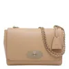 Mulberry Medium Lily Turn-lock Chain Leather Shoulder Bag In Brown