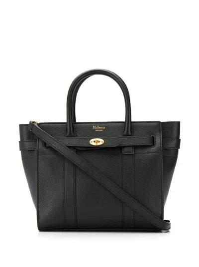 Mulberry Batswater Small Black Leather Handbag   Woman