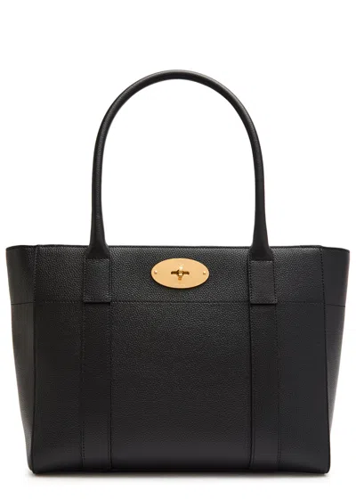 Mulberry Bayswater 9 To 5 Grained Leather Tote Bag In Black
