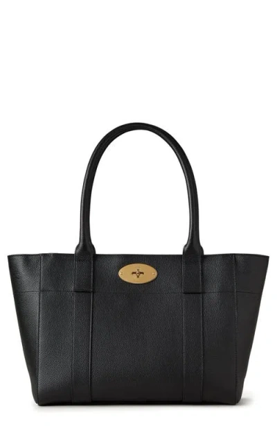 Mulberry Bayswater 9 To 5 Leather Zip Tote In Black