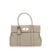 Mulberry Bayswater Beige Shoulder Bag With Postmans Lock In Hammered Leather In Neutral