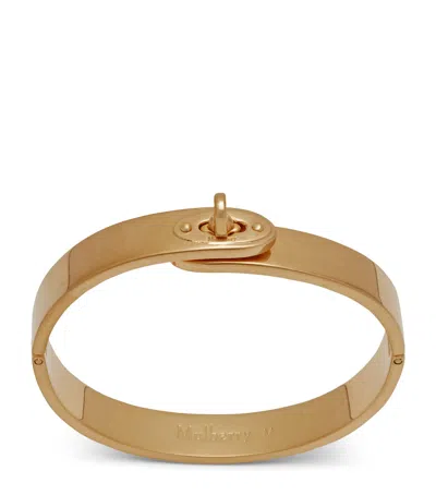 Mulberry Bayswater Metal Slim Bracelet In New Brass