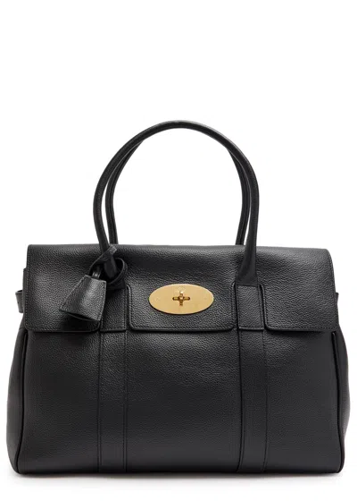 Mulberry Bayswater Classic Small Grained Leather Tote In Black