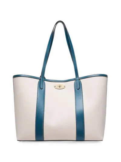 Mulberry Bayswater Contrast-trim Tote Bag In Neutral