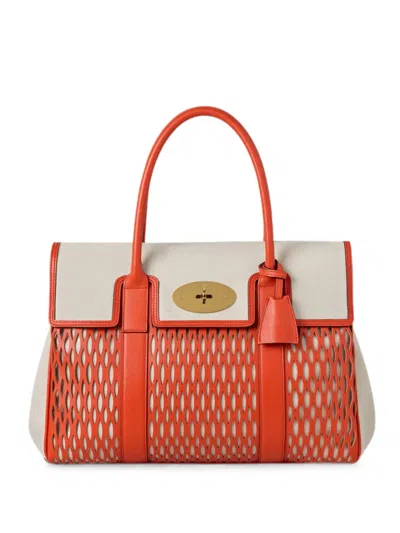Mulberry Bayswater Cutout Tote Bag In Neutral