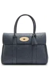 Mulberry Bayswater Dot-embossed Leather Shoulder Bag In Blue