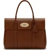 Mulberry Bayswater Grained Leather Satchel In Brown