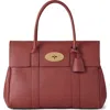 Mulberry Bayswater Grained Leather Satchel In Brown