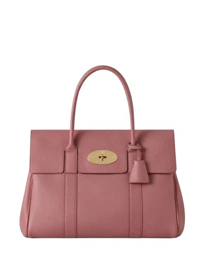 Mulberry Bayswater Grained-texture Tote Bag In Pink