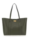 Mulberry Bayswater Green Tote Bag With Front Turn-lock Closure In Leather Woman