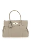 Mulberry Heavy Grain Leather Bayswater Bag In Neutral