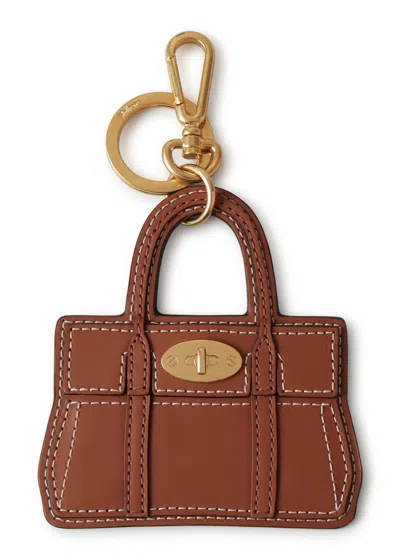 Mulberry Bayswater Leather Bag Charm In Brown