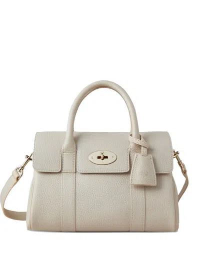 Mulberry Bayswater Leather Satchel Bag In White