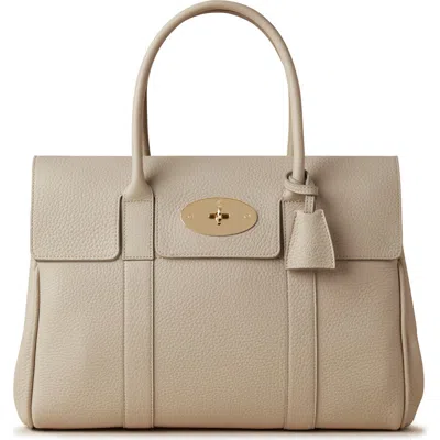 Mulberry Bayswater Leather Satchel In Gray
