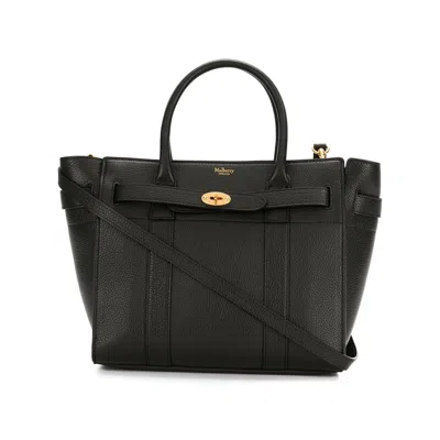 Mulberry Bayswater Leather Tote Bag In Black