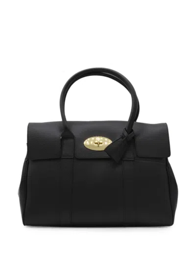Mulberry Bayswater Leather Tote Bag In Black