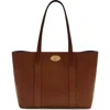 Mulberry Bayswater Leather Tote In Oak/oxford Blue