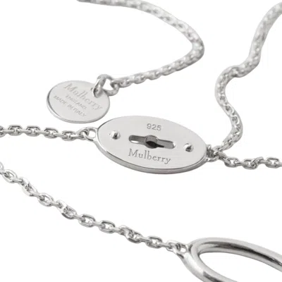 Mulberry Bayswater Long Necklace Sterling (silver) In Metallic