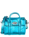 Mulberry Bayswater Micro Leather Satchel In Blue