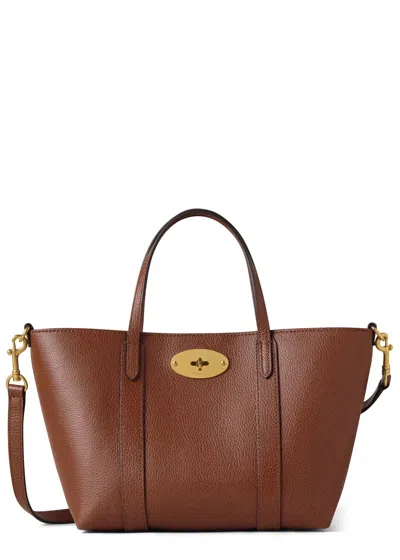 Mulberry Bayswater Mini Grained Leather Cross-body Bag In Brown