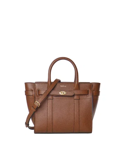 Mulberry Bayswater Mini Zipped Leather Bag In Brown