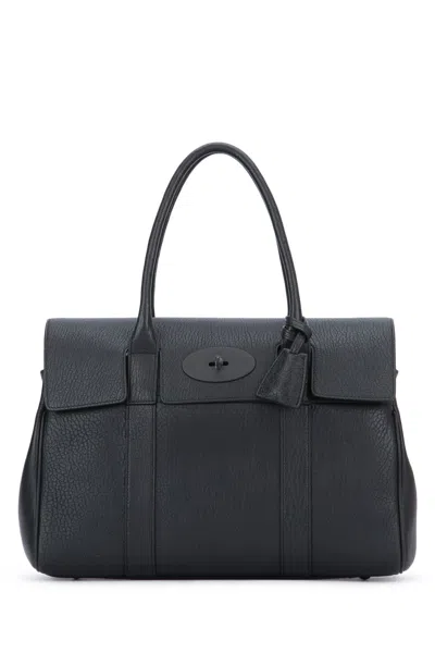 Mulberry Bayswater Natural Grain In Black