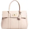Mulberry Bayswater Pebbled Leather Satchel In Blossom Pink