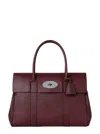 Mulberry Bayswater Small Bordeaux Shoulder Bag With Twist-lock Closure In Grainy Leather Woman
