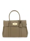 Mulberry Bayswater Pebbled Leather Satchel In Green