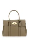 Mulberry Bayswater Pebbled Leather Satchel In Green