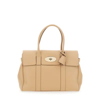 Mulberry Bayswater Small Classic Grain In Sand