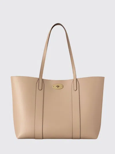 Mulberry Bayswater Small Grained Calfskin Tote With Double Handle In Neutral