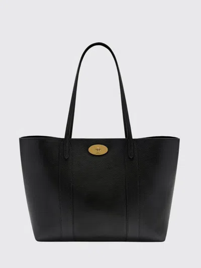 Mulberry Bayswater Small Grained Calfskin Tote With Double Handle In Black