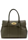 Mulberry Bayswater Small Grained Leather Shoulder Bag In Green