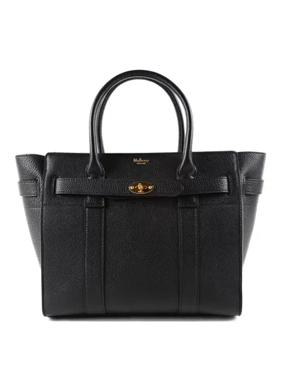 Mulberry Bayswater Small Leather Tote In Black