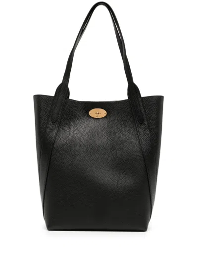 Mulberry North South Bayswater Leather Tote Bag In Black
