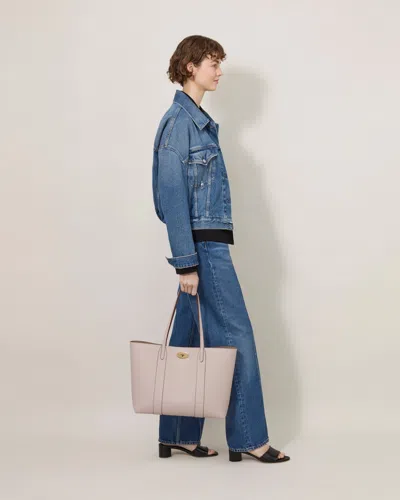 Mulberry Bayswater Tote Blossom Pink Small Classic Grain