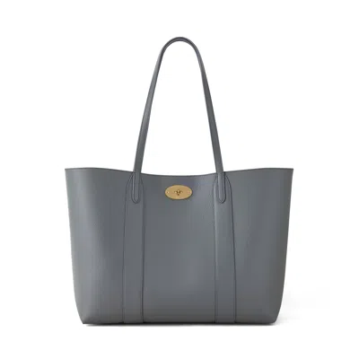 Mulberry Bayswater Tote In Foggy Grey Small Classic Grain